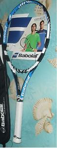 Babolat Drive Lite Tennis Racquet Blue/white Grip 4" Juniors New w/ case