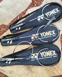 LOT OF 4 YONEX UNSTRUNG Ti 3-5-6-7 BADMINTON RAQUETS TITANIUM MESH COMPOSITE