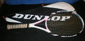 Dunlop AeroGel Super Lite 4D BRAIDED Tennis Racquet PINK BLACK 108"  4.5" grip