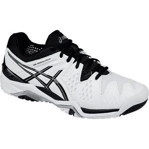 Asics Gel-Resolution 6 Mens Tennis Shoe  White-Black-Silver