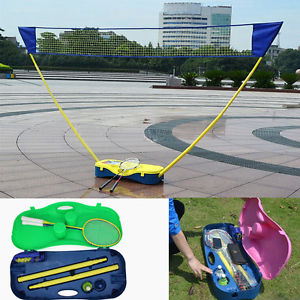 SHENG-NI Outdoor Folding Adjustable Badminton Set Tennis shuttlecock Volleyball