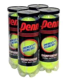 Penn Championship Extra Duty Tennis Balls (4-Cans, Shrinkwrapped)