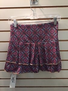 Lucky in Love Womens medallion pleated tennis skirt size large