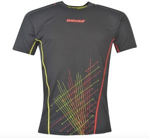 Babolat Hombre Performance Tenis Camiseta Deportiva Color Negro Tamaño XL Nuevo