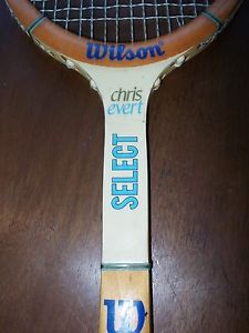 Wilson CHRIS EVERT SELECT WOOD Tennis Racket USA Rare Vtg Racquet 4 1/2 Nice