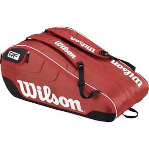 Wilson Equipo De Federer III 12 Bag Rojo Bolso de tenis NUEVO