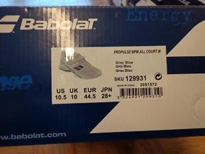 New Babolat Propulse BPM All Court Medium Grey/Blue Mens Tennis Shoes
