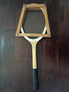 VINTAGE SLAZENGER WOOD TENNIS RACQUET FRED PERRY DON MASKELL ENGLAND