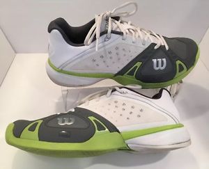 WILSON RUSH PRO HC Mens Tennis Shoes White-Gray-Green Size 11 #311366882734
