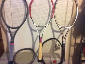 Lot Of 5  Racquets:Yamaha Secret 04, Rossignol F-100, Wilson K Six One Tour, +++