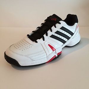 New Men's Adidas Bercuda 3 Tennis Shoe, White, Size 11.5