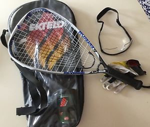 Ektelon Revenge F3 Racquetball Racquet, Carrier, Glasses, Head Glove & Ball EUC