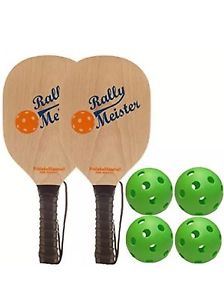 Rally Meister Wood Pickleball Paddle Bundle