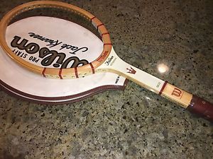 WILSON JACK KRAMER AUTOGRAPH WOOD TENNIS RACKET WITH COVER - NEVER STRUNG