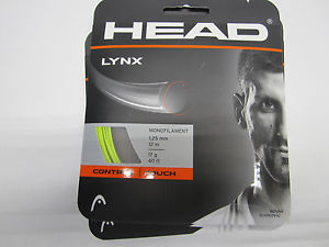 **NEW**  LOT OF 2 SETS HEAD LYNX 17 (1.25) YELLOW POLY TENNIS STRING