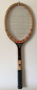 Vtg. BANCROFT AUTOGRAPH wood racquet - L4 - Genuine Bamboo - Japan -Excellent