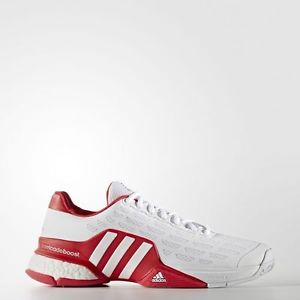 ADIDAS BARRICADE 2016 BOOST SHOES AQ2262 WHITE/RED SIZE 9.5