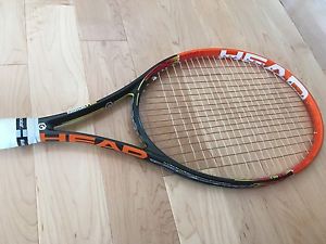 HEAD Graphine Radical Pro tennis racquet grip size 4 1/2 w Luxilon/Wilson NXT