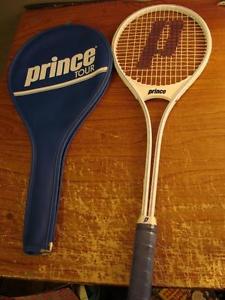 Vintage 1988 White Prince Tour Badminton Racquet Racket NEW With Cover Sleeve