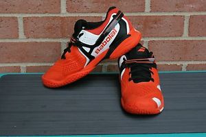 BABOLAT Boys Youth Tennis Shoes Orange Black White Size 3.5
