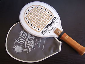 VTG PowerPaddle Brian Lee Paddleball Beach Tennis Racquet Balmforth Handle White