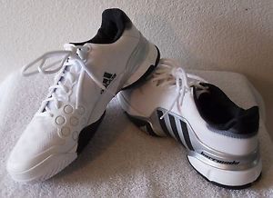 NEW Adidas Barricade 2015 B44440 Mens Tennis Shoes 13 White MSRP$140