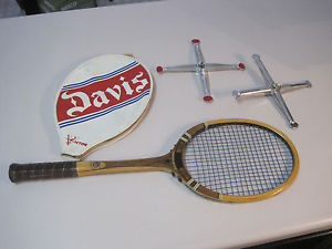 Vintage Minty Davis TAD Imperial Deluxe Wood Tennis Racquet, 4M w Zephyr & Case