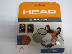 **NEW**  LOT OF 3 SETS HEAD SONIC PRO 16 (1.30) ORANGE POLY TENNIS STRING