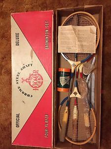 Holmar Vintage Badminton Set, Official Deluxe - kit, racket, shuttlecocks