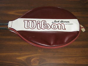 Vintage 1980's WILSON Jack Kramer Autograph Tubular Steel Tennis Racket & Cover