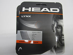 **NEW**  LOT OF 3 SETS HEAD LYNX 17 (1.25) ANTHRACITE POLY TENNIS STRING