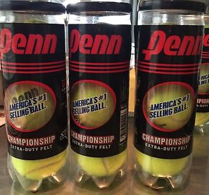(3 Cans) Penn Tennis Balls 3-Pack Can Championship Extra Duty_Sealed Can
