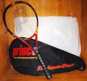 PRINCE THUNDERBOLT LONGBODY OVERSIZE TENNIS RACKET & COVER 4-3/8 GRIP RACQUET