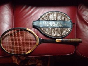 Vintage Wilson Wood Racquet 1970s Advantage With Cover