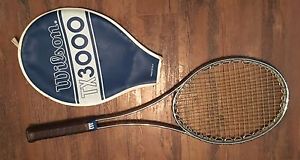 Vintage Wilson TX3000 27" Long 4.5" Grip Tennis Racket Stainless Steel W/ Cover