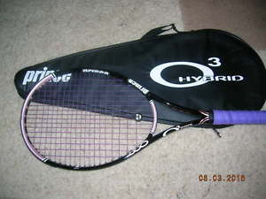 Prince 03 Pink Hybrid Racquet , Midplus, 4 1/4