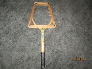 Vintage Wilson Court Star Maureen Connolly Tennis Racket with Press/Brace