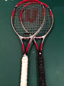 2 Wilson Tie Breaker Tennis Racquets matching pair