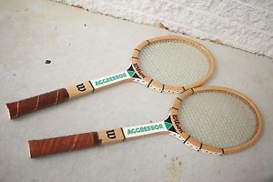 2 VINTAGE WILSON  Aggressor Tennis Rackets Near Perfect Condition Belgian Made