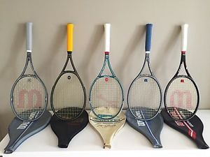 Lot of 5 racquets excellent condition! Wilson Midsize 85, Slazenger, Yamaha 90