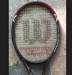 Wilson 5.0 Stretch Mid HARD To FIND 4 1/4 Grip New Strings Hyper Pro Staff