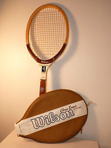 Vintage 1970's Wilson CHRIS EVERT Autograph Model Wooden Tennis Racquet w/Cover
