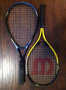 Lot Of Two Used Tennis Rackets Wilson Titanium 3 & Prince Graphite Extender