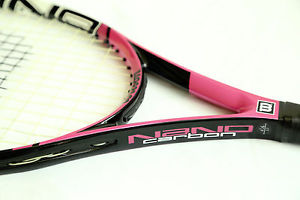HOT Wilson Nano Carbon Hope 110 Tennis Racquet Pink + Black Women's 4 1/8 L1