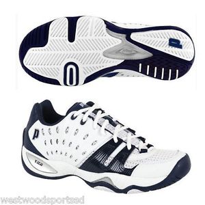 PRINCE MEN'S T22 T-22 TEAM TENNIS SHOES NEW IN BOX (WHITE/NAVY)