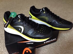 Head Sprint Pro Men's Tennis Shoes USA Black/ White/ Lime Size 14