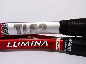 Prince Force 3 LUMINA and Head Ti. S2 Titanium Tennis Racquet Racket