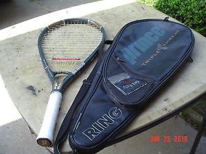 Prince Triple Threat RING Super Oversize 125 1300 Tennis Racquet w Cover+ Wrap