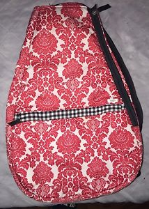Gloveit Ruby Damask Tennis Backpack GLOVE IT Women's Sports Bag Raquet Equipment