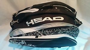 Head racquetball carrier bag MP3 climate-controlled backpack skull and crossbone